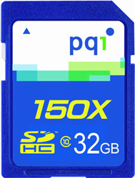 PQI Class 10 SDHC 150X minneskort