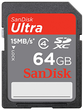 SanDisk 64 GB Ultra SDXC minneskort